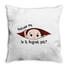 August Peeking Out Baby Boy Throw Pillow