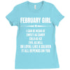 Super February Girl Ladies Fitted T-Shirt