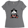 pirate panda Women's Triblend Scoop T-shirt
