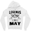 Legends Are Born In May Zipper Hoodie