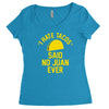 i hate tacos said no juan funny Women's Triblend Scoop T-shirt