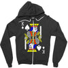party king design funny humor cool graph baseball Zipper Hoodie