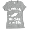 narwhals Ladies Fitted T-Shirt