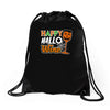 happy hallowine Drawstring Bags