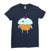 funny cartoon Ladies Fitted T-Shirt