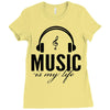 music is my life Ladies Fitted T-Shirt