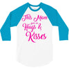 this mom hugs kiss es 3/4 Sleeve Shirt