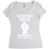 introverts unite separately in your own homes Women's Triblend Scoop T-shirt