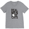 real men love cat V-Neck Tee