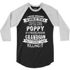 Super Cool Poppy Of A Freaking Awesome Grandson 3/4 Sleeve Shirt