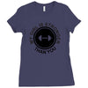 my girl is stronger than you (2) Ladies Fitted T-Shirt