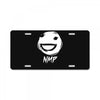 white nmp License Plate