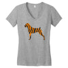 tiger pattern Women's V-Neck T-Shirt
