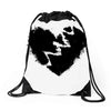 broken heart xxx black Drawstring Bags