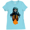 space skull Ladies Fitted T-Shirt