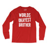 worlds okayest brother funny Long Sleeve Shirts