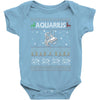 aquarius christmas ugly sweater Baby Onesie