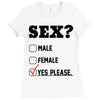 Sex Yes Please Ladies Fitted T-Shirt