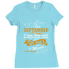I'm a september woman I was born with my heart Ladies Fitted T-Shirt