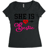 she is my bestie Women's Triblend Scoop T-shirt