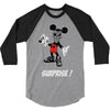 mickey mouse la face cachee en 3/4 Sleeve Shirt