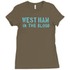 west ham in the blood retro style new Ladies Fitted T-Shirt