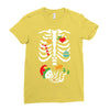 Christmas Skeleton mom and baby maternity Ladies Fitted T-Shirt