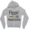 flippin awesome cooking greeting Zipper Hoodie