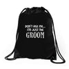 wedding day stag night marriage Drawstring Bags