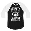 love whiskey and camping! 3/4 Sleeve Shirt