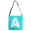 letter a Adjustable Strap Totes