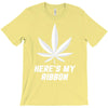 Support Lung Cancer Awareness With A White Cannabis Leaf T-Shirt