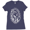 praying hands cross mary rock band baseball jersey Ladies Fitted T-Shirt