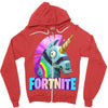 fortnite unicorn Zipper Hoodie