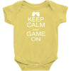 keep calm and game on Baby Bodysuit