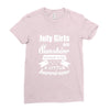 July Girls Are Sunshine Mixed With A Little Hurricane Ladies Fitted T-Shirt
