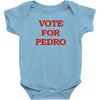 vote for pedro ringer t shirt napoleon dynamite ninja skills Baby Onesie