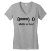 math is fun Women's V-Neck T-Shirt
