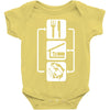 v2 eat sleep fish Baby Bodysuit