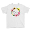Floral Baby Name Youth Tee