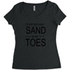 id rather have sand in my toes Women's Triblend Scoop T-shirt