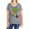 part time job   coconut farm Ladies Curvy T-Shirt