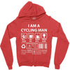 I Am A Cycling Man white letter Zipper Hoodie