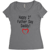 happy 1st father day Women's Triblend Scoop T-shirt