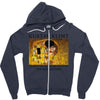 Gustav Klimt The Kiss Zipper Hoodie