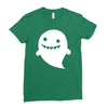 funny ghost Ladies Fitted T-Shirt