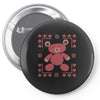ugly sweater bear Pin-back button