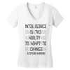 adapt or die encoded Women's V-Neck T-Shirt