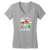a turtle made it to the water Women's V-Neck T-Shirt