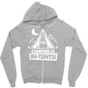 white ink camping is in tents funny Zipper Hoodie